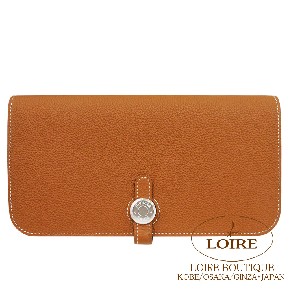 エルメス<br>ドゴン ロング<br>ゴールド<br>トゴ<br>シルバー金具 