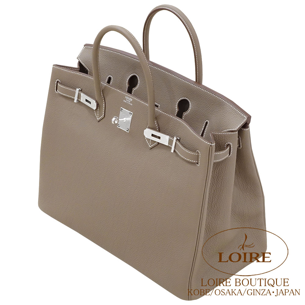 エルメス<br>バーキン 40cm<br>エトゥープ<br>トゴ<br>シルバー金具