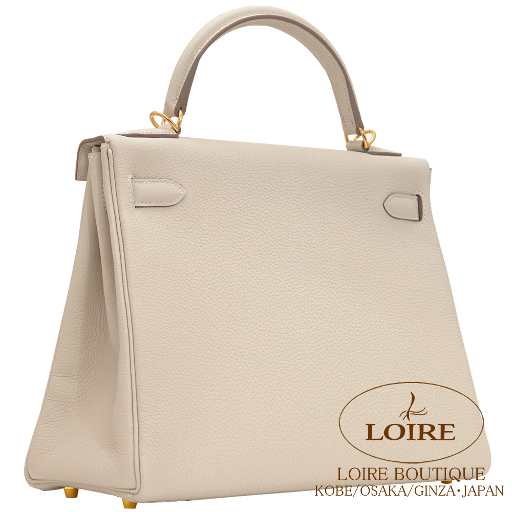 エルメス<br>ケリー 32cm 内縫い<br>クレ<br>トゴ<br>ゴールド金具