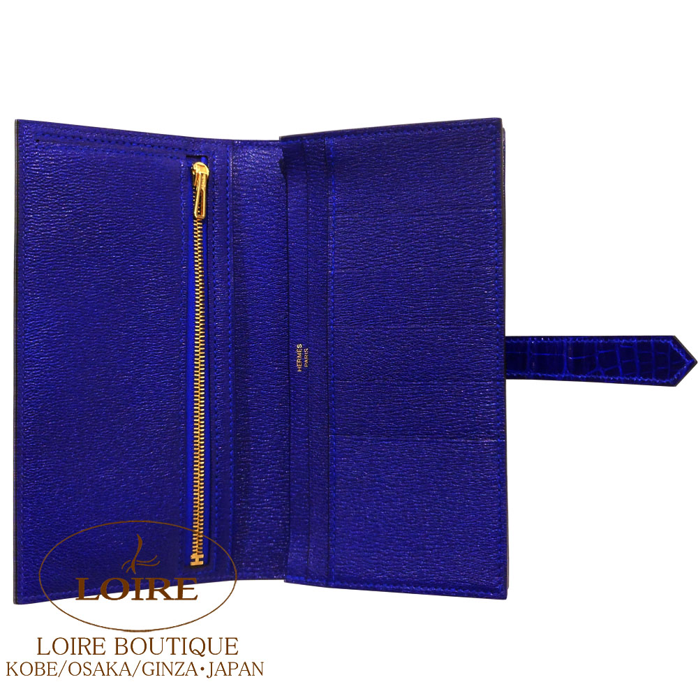 エルメス<br>ベアン スフレ<br>ブルーエレクトリック<br>クロコダイル