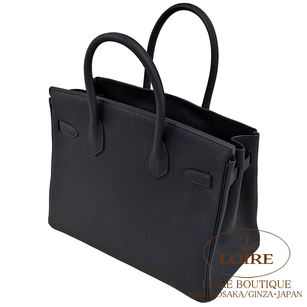 エルメス<br>バーキン 30cm<br>クロ<br>トゴ<br>ローズゴールド金具