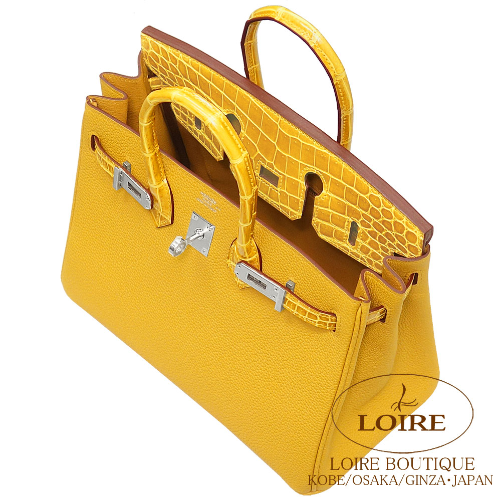 エルメス<br>バーキン 25cm<br>タッチ<br>ジョーヌアンブル<br>トゴ 