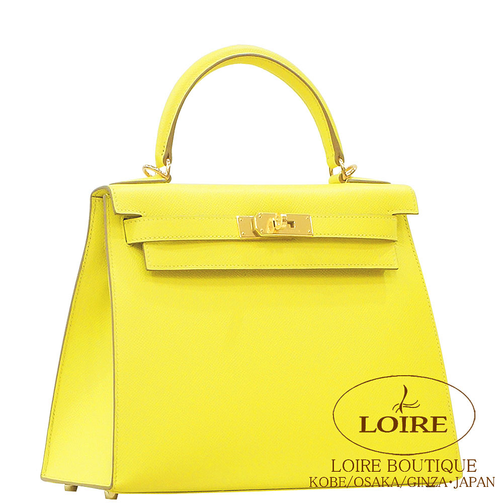 エルメス<br>ケリー 28cm 外縫い<br>ライム<br>エプソン<br