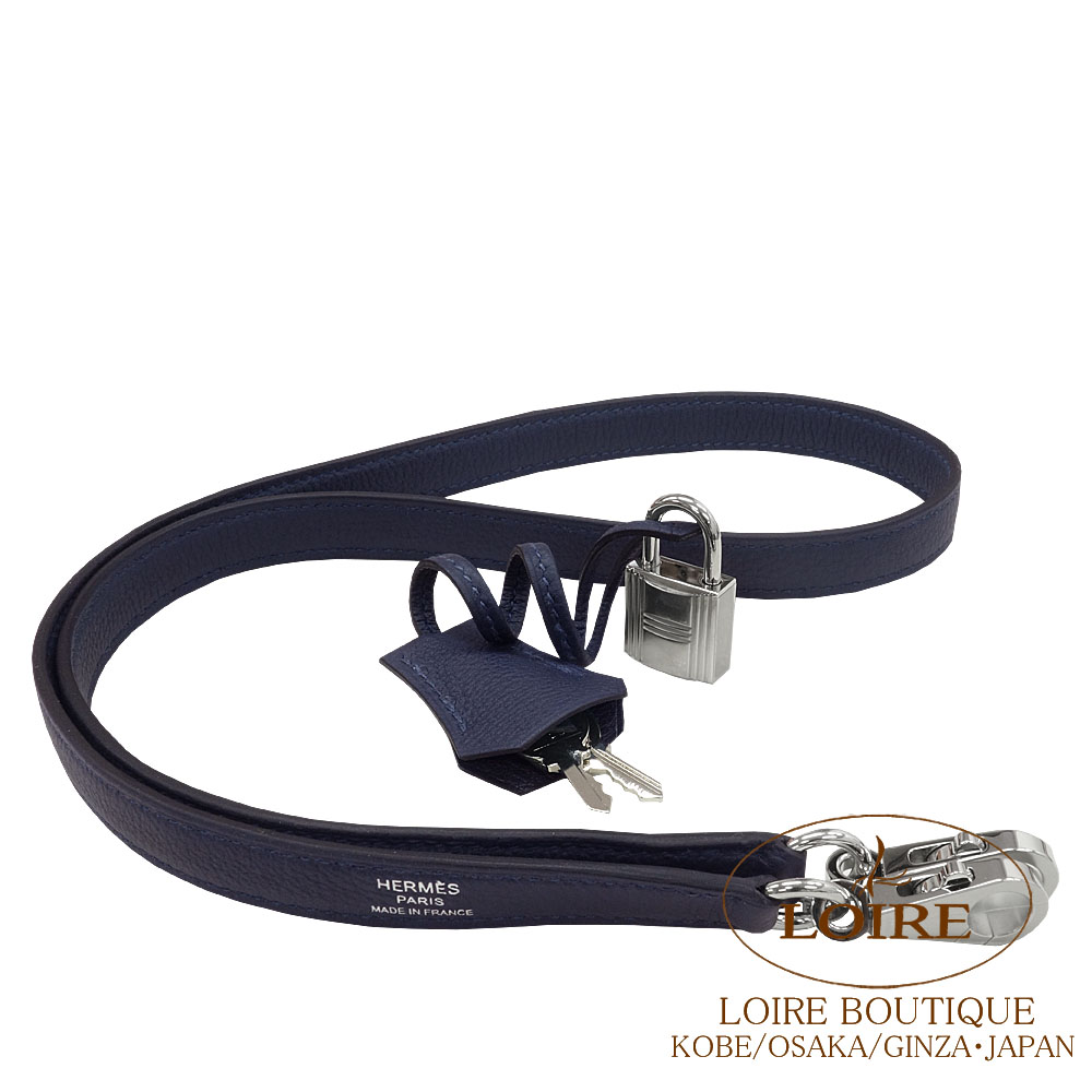 Noir エルメス ケリーベルト ブルーニュイ エルメス<br>ケリー 28cm 内縫い<br>ブルーニュイ<br>トゴ<br