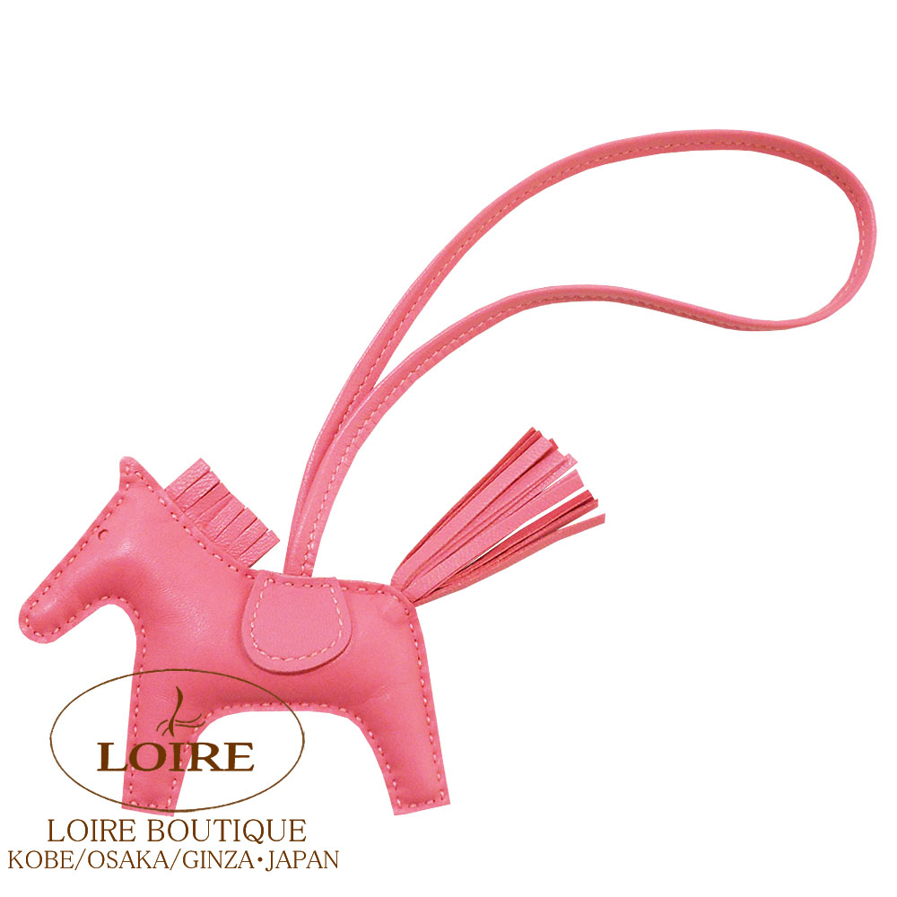 エルメス<br>ロデオ PM チャーム<br>ローズアザレ<br>アニオン