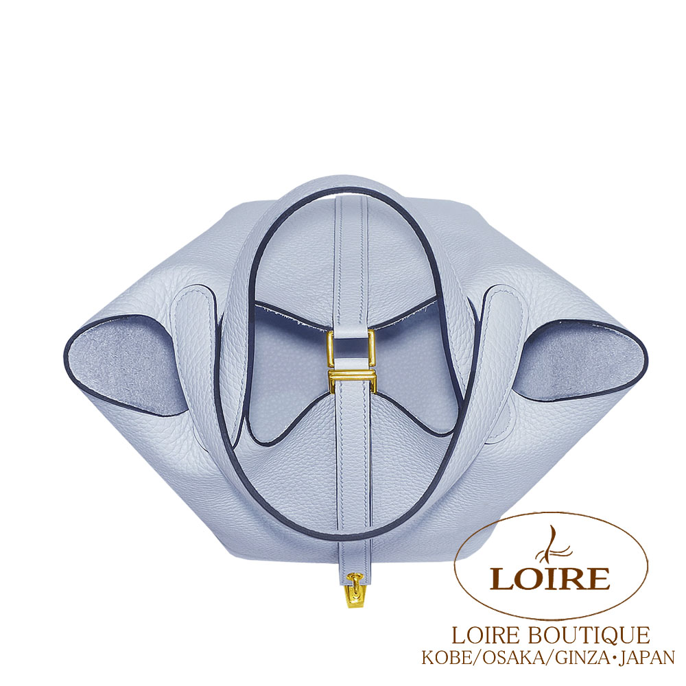 【HERMES】ピコタンロックPM/ブルーペール/ゴールド金具 エルメス ピコタンロック PM ブルーペール トリヨンクレマンス