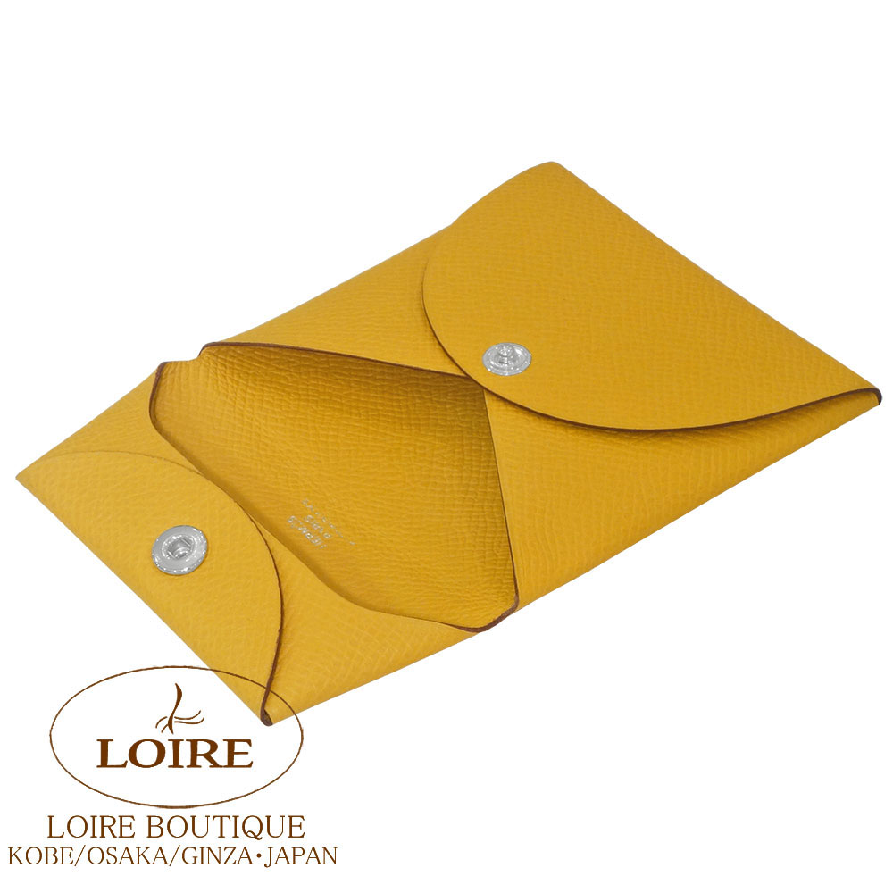 エルメス バスティア ジョーヌアンブル コインケース HERMES