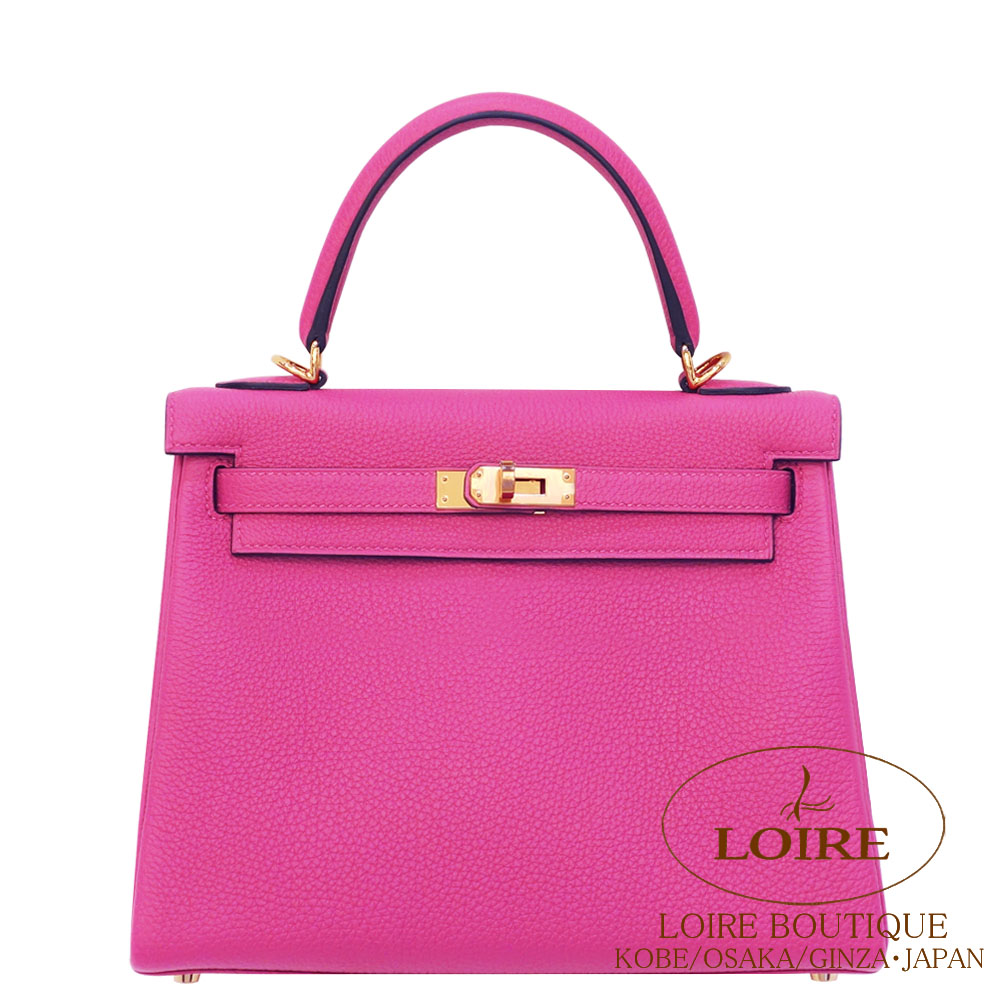 エルメス<br>ケリー 25cm 内縫い<br>ローズパープル<br>トゴ<br 