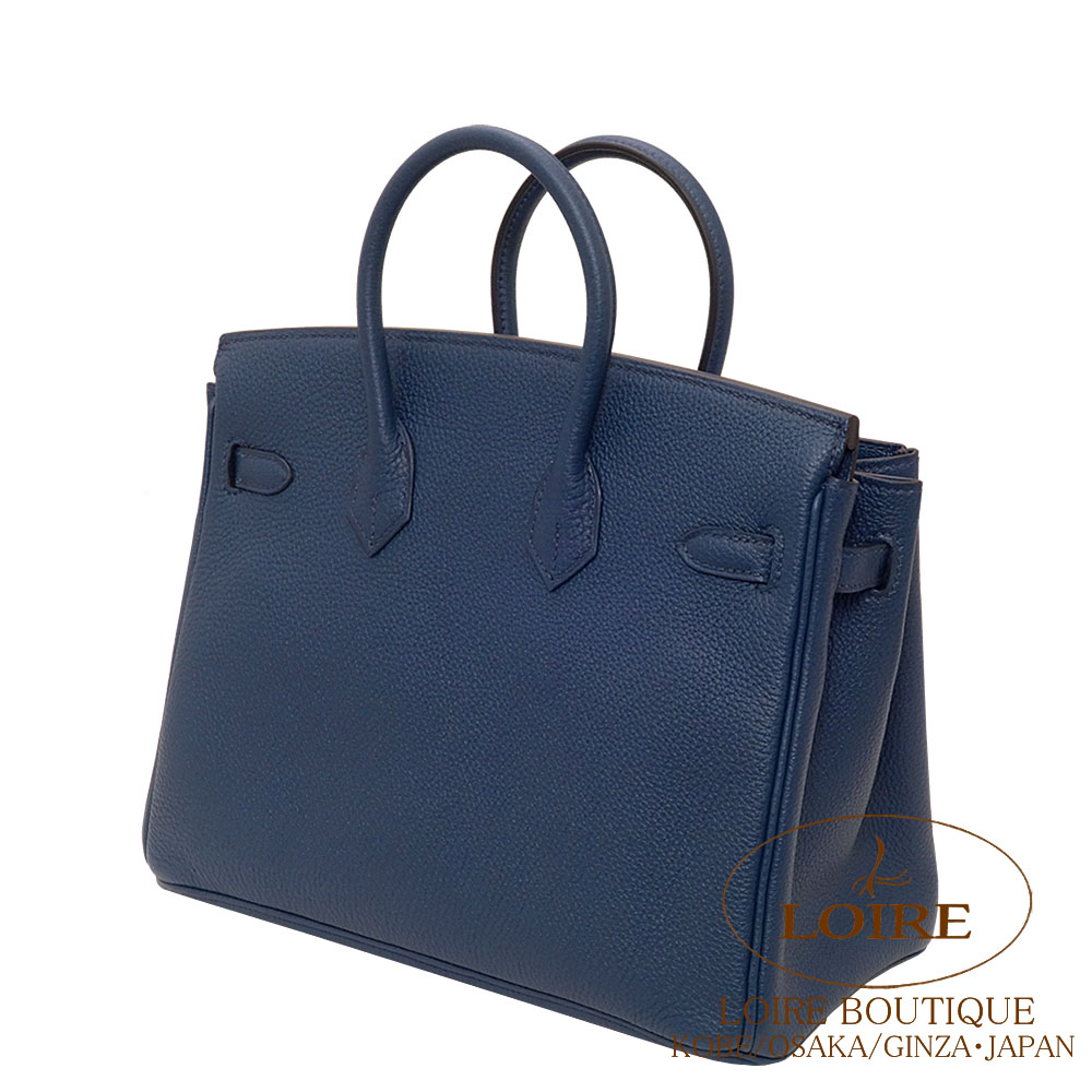 エルメス<br>バーキン 25cm<br>ブルードプリュス<br>トゴ<br>シルバー