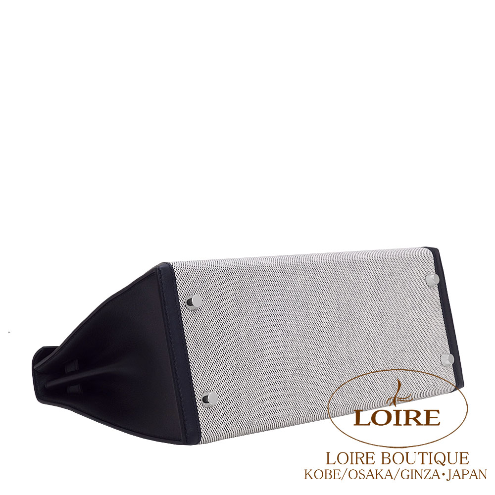 エルメス<br>ケリー 28cm 外縫い<br>エクリュ×クロ<br>トワル