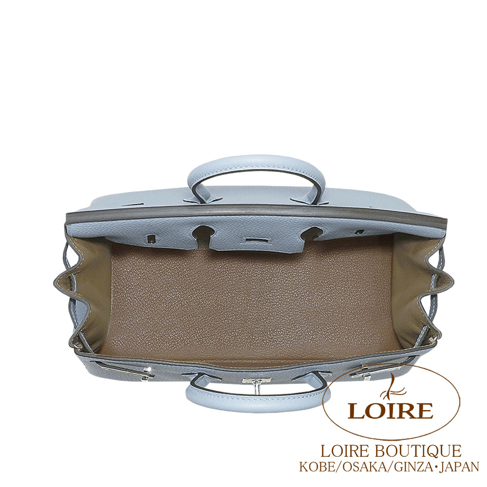 エルメス<br>バーキン 25cm<br>ヴェルソ<br>ブルーラン×ベージュドゥ 