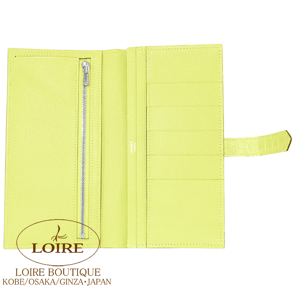 超希少】HERMES エルメス べアン スフレ アリゲーター 黄色 イエロー