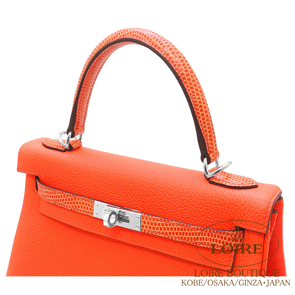 エルメス<br>ケリー 25cm 内縫い<br>タッチ<br>オレンジポピー