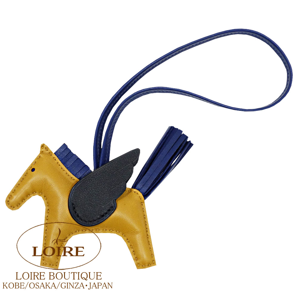 エルメス　HERMES ペガサスPM ブループリュム エルメス<br>ロデオ ペガサス PM チャーム<br>ブルーブリュム<br