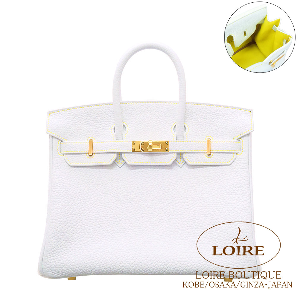 【希少】パーキングデリバリー「ELMO&eNrOll」ホワイト エルメス / HERMES バーキン 25 ニューホワイト/パラジウム金具 トゴ