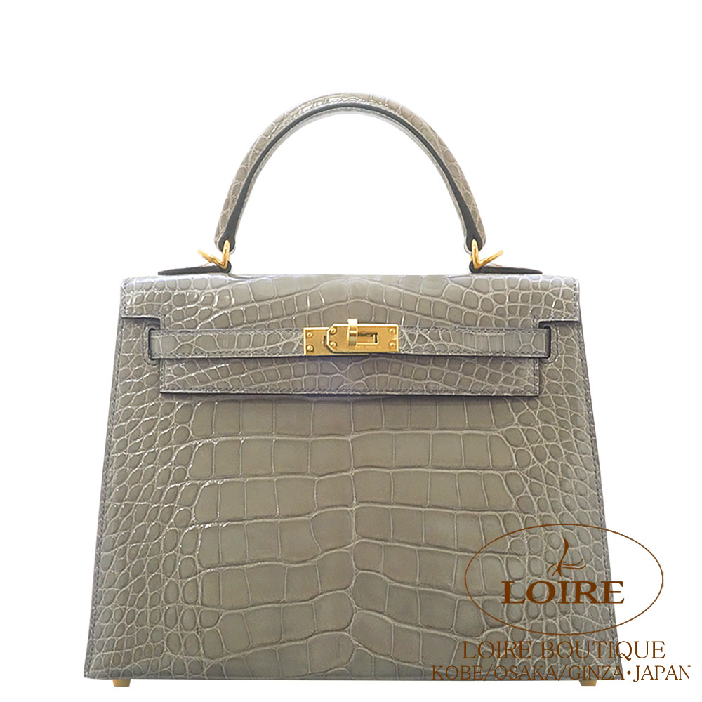 試着のみ エルメス ケリー金具 ティヴォリ ティボリ エルメス ケリーミニ/外縫い ベトン クロコダイル アリゲーターマット