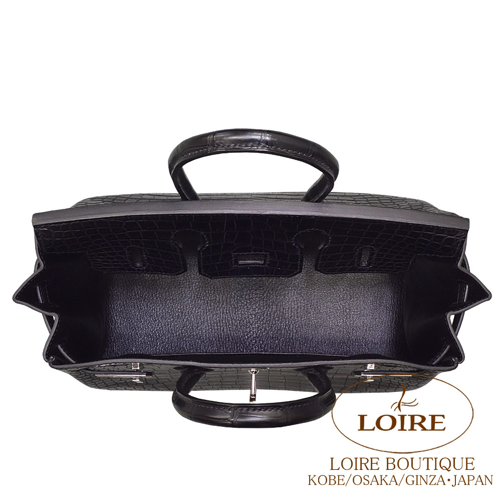 HERMES 肥り ブリーフケース クロコ シティホール ポロサスマット 