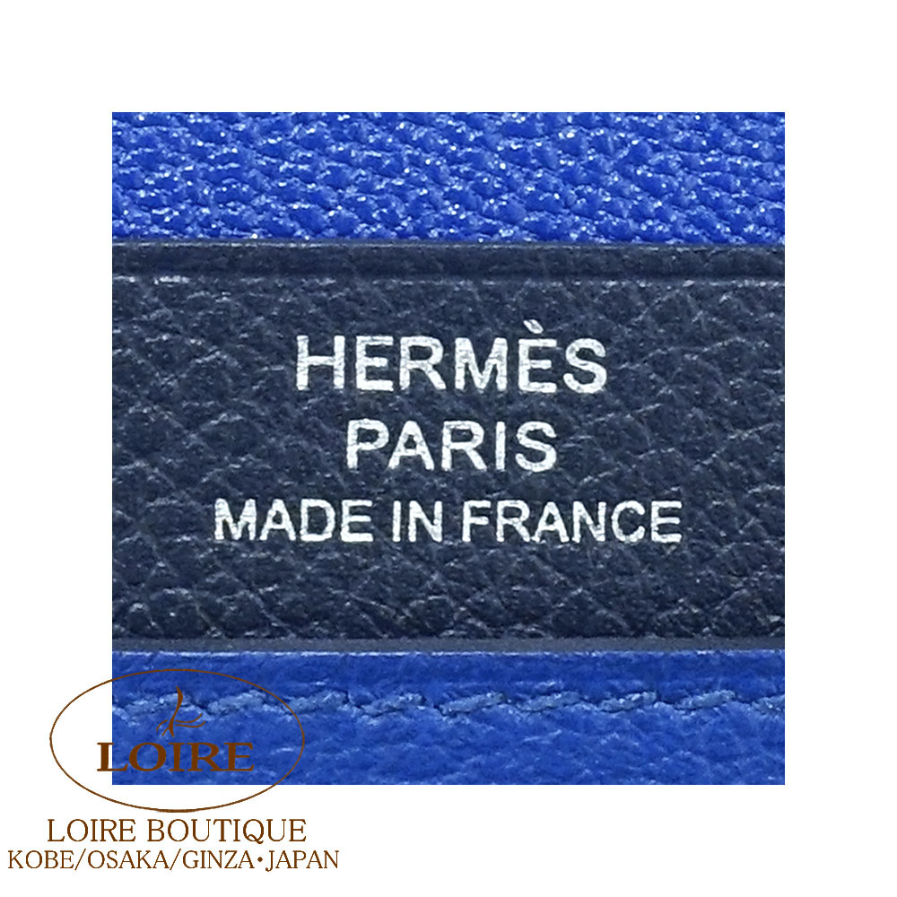 HERMES エルメス インクカードリッジケース ネイビー/シルバー HERMES【エルメス】インクカードリッジケース レザー ネイビー