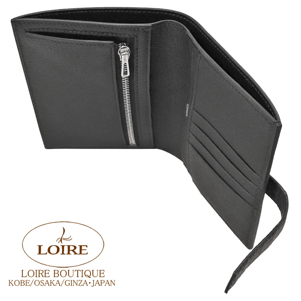 エルメス<br>ベアン コンパクト<br>クロ<br>クロコダイル アリゲーター