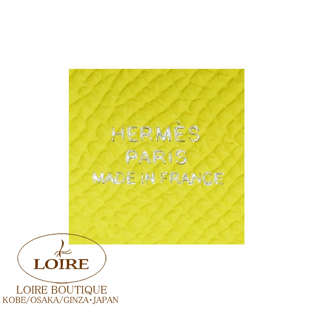 エルメス<br>バスティア コインケース<br>ヴェルソ<br>オレンジ×ライム