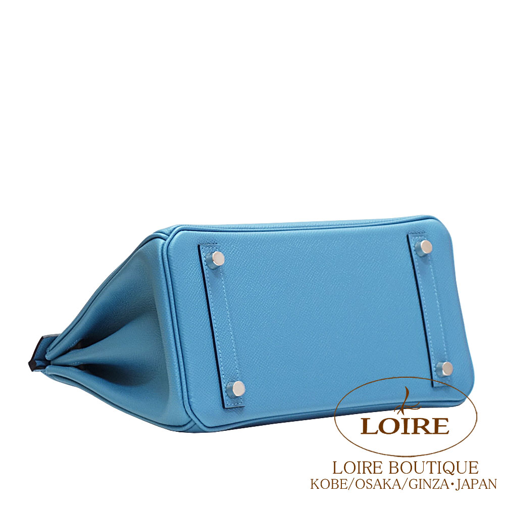 ■美品■ エルメス トゴ ケース ブルージーン 正規品 巾着袋＆リボン付 エルメス<br>バーキン 25cm<br>トリコロール<br>ブルージーン×エコルス