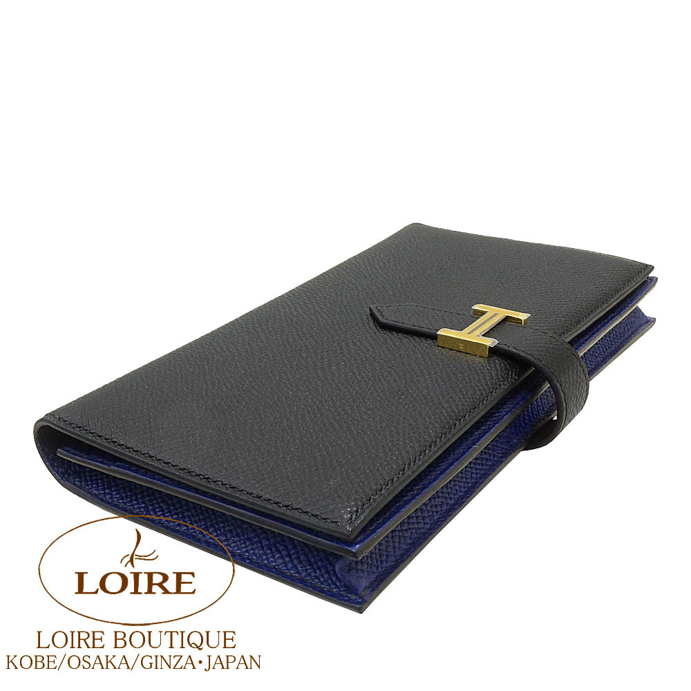 55.5万【値下げ】エルメス ベアンスフレヴェルソ U刻印 22年 ネイビー 青 55.5万【値下げ】エルメス ベアンスフレヴェルソ U刻印 22年 ネイビー