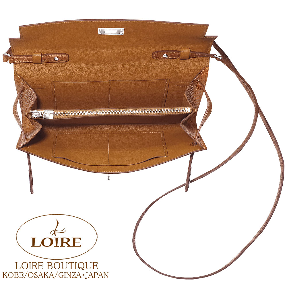 新品エルメス・マットアリゲーター・ケリートゥーゴー エルメス<br>ケリートゥー・ゴー<br>ゴールド<br>クロコダイル