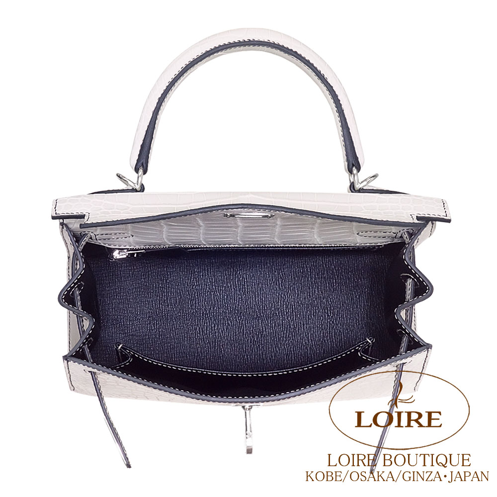 エルメス<br>ケリー 25cm 外縫い<br>パーソナル<br>ベトン×内側クロ