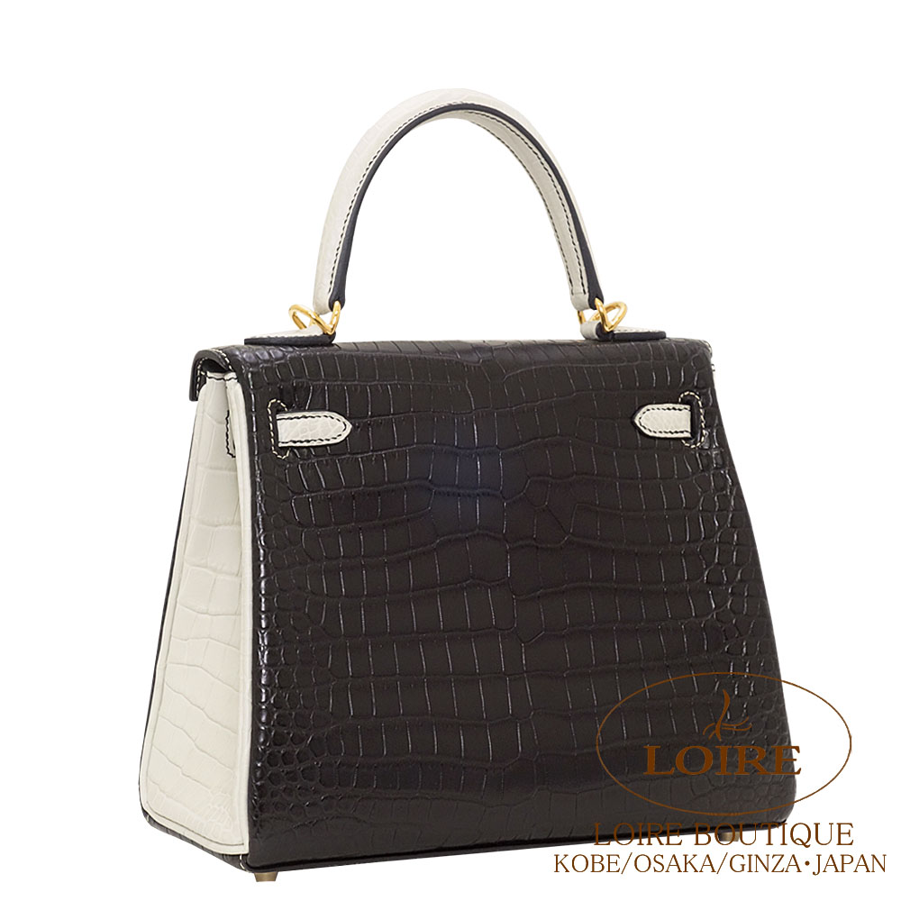 エルメス<br>ケリー 25cm 内縫い<br>パーソナル<br>クロ×ベトン