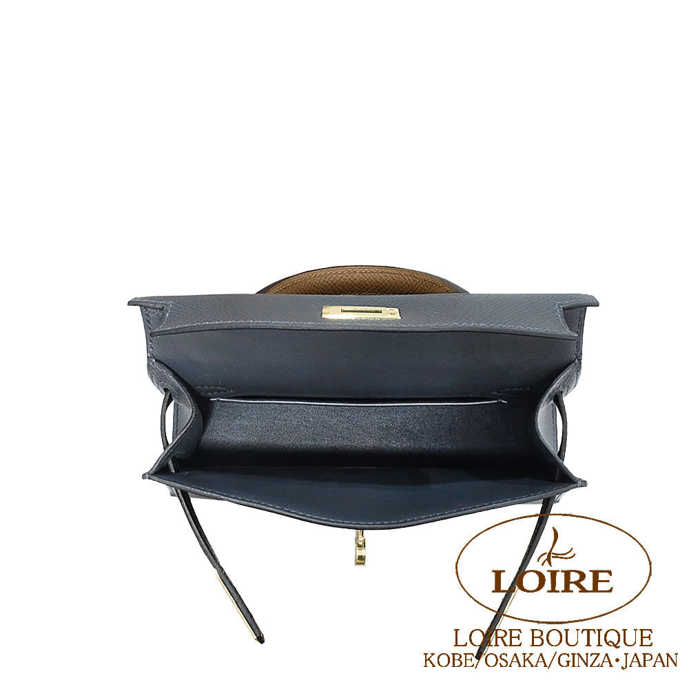 希少★【HERMES】ミニエヴリン グリミスティChampagneGold 金具 エルメス<br>ケリーミニ2<br>トリコロール<br>グリミスティ×クロ