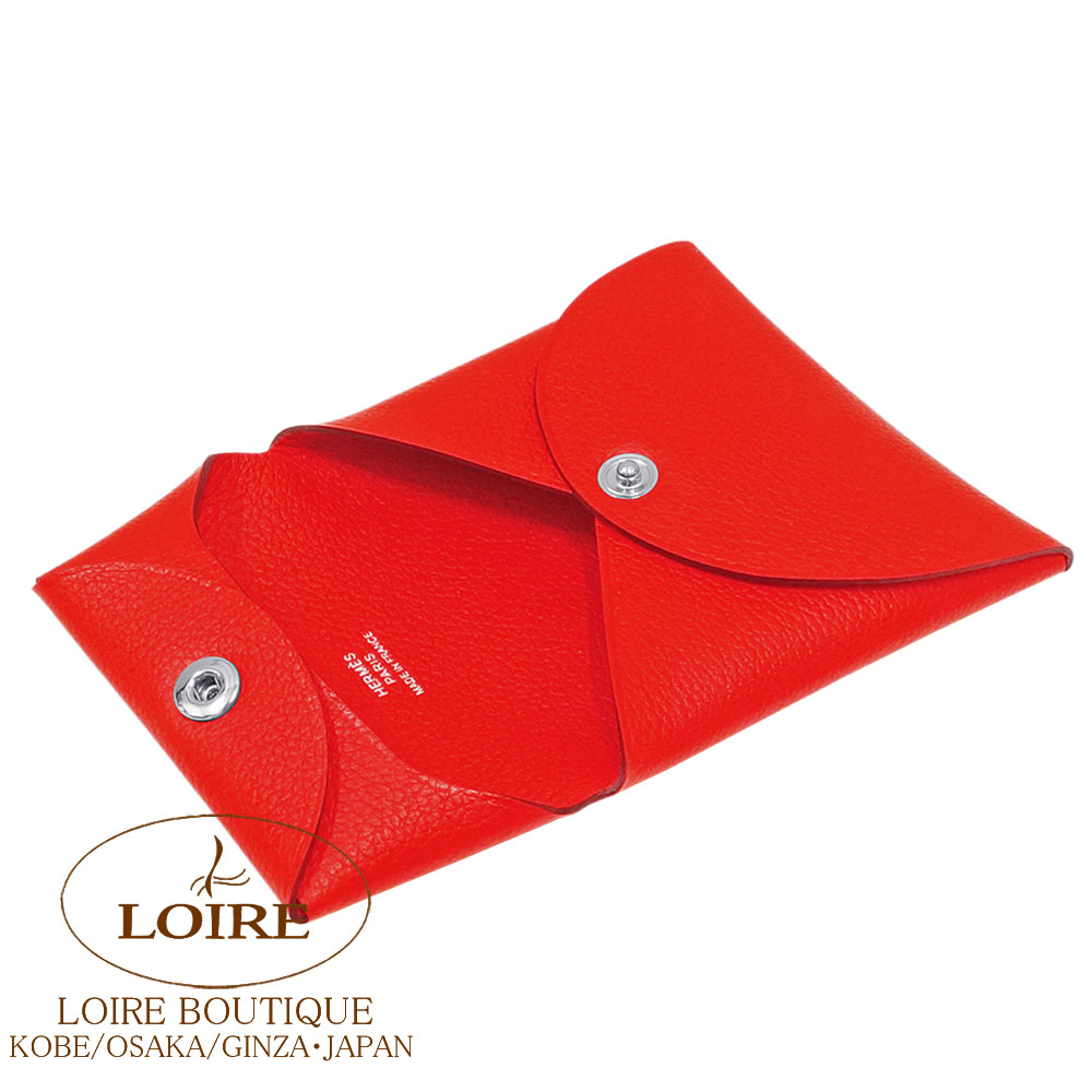 エルメス<br>バスティア コインケース<br>ルージュラデュー