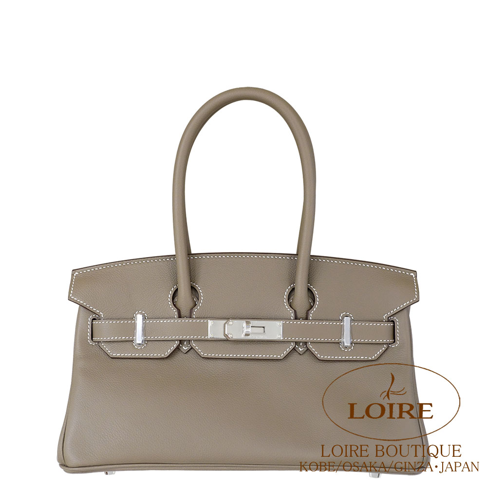 エルメス<br>バーキン 29cm<br>ショルダー ライト<br>エトゥープ<br>ヴォー・エヴァーカラー<br>シルバー金具