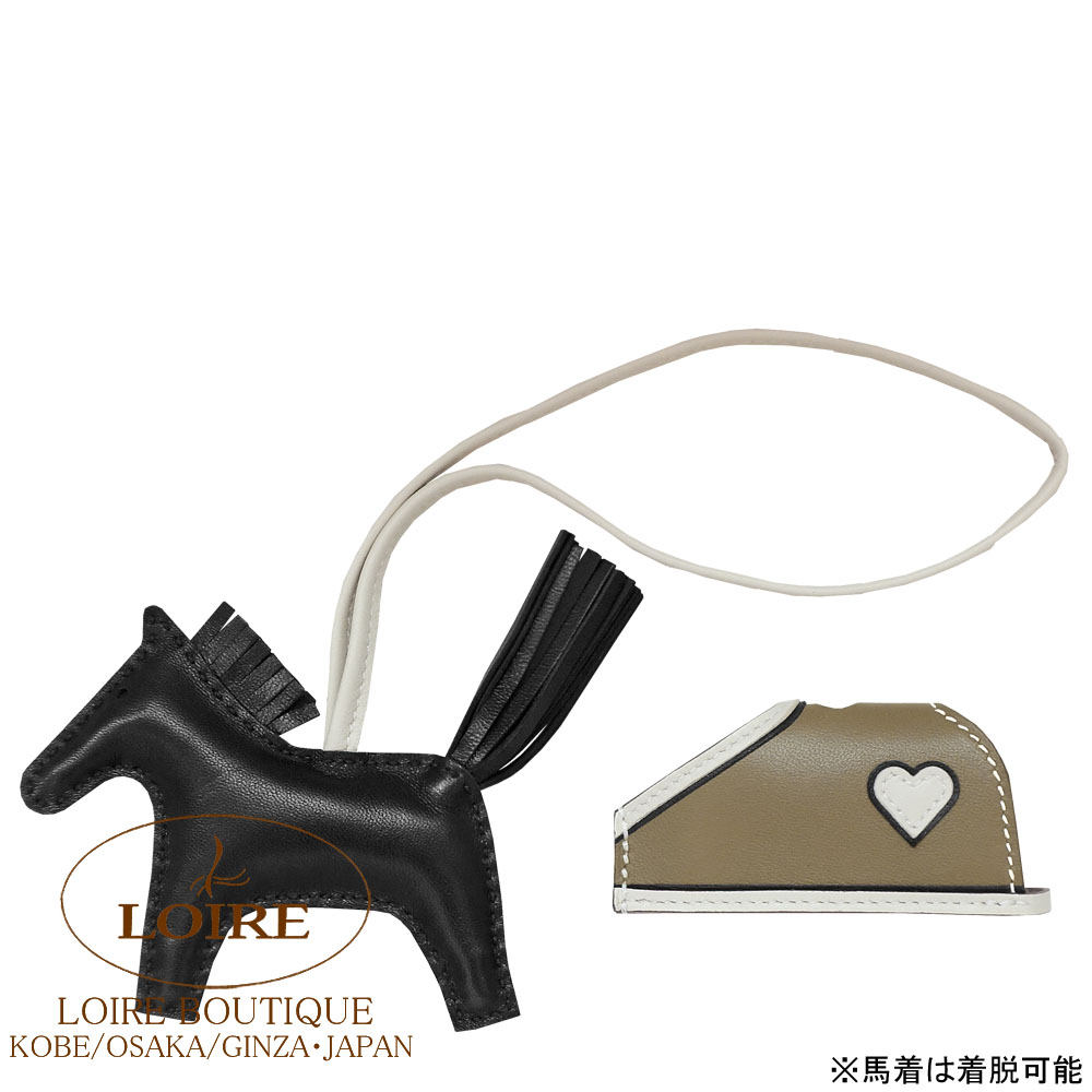 HERMES チャーム ロデオ PM ロベオ・クール エトゥープ ブラック