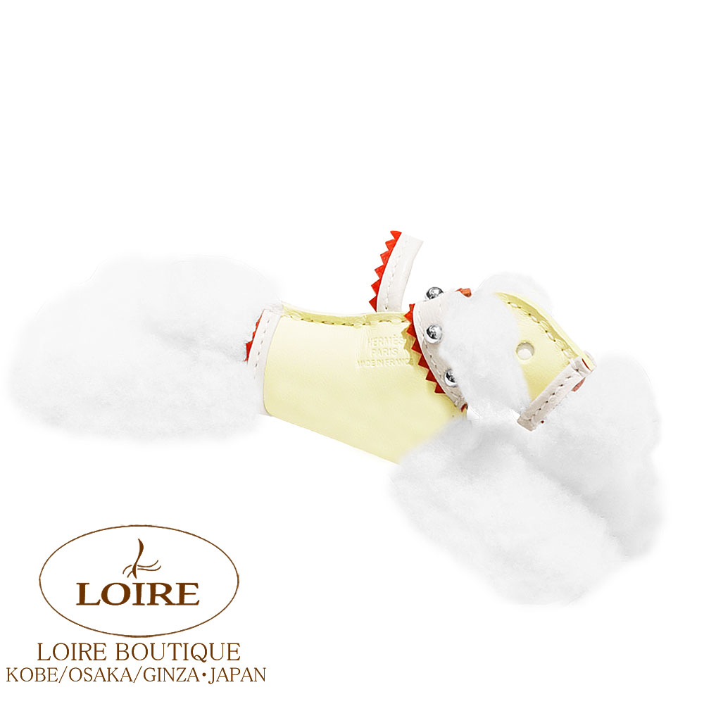 エルメス<br>バディ チャーム 首輪付き<br>ジョーヌミルトン×クレ