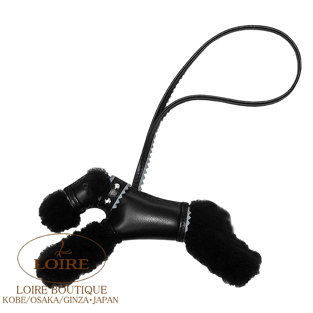 新品未使用品　HERMES エルメス　バディ　チャーム　グリパンタン／黒 エルメス<br>バディ チャーム 首輪付き<br>クロ×グリパンタン【2025年