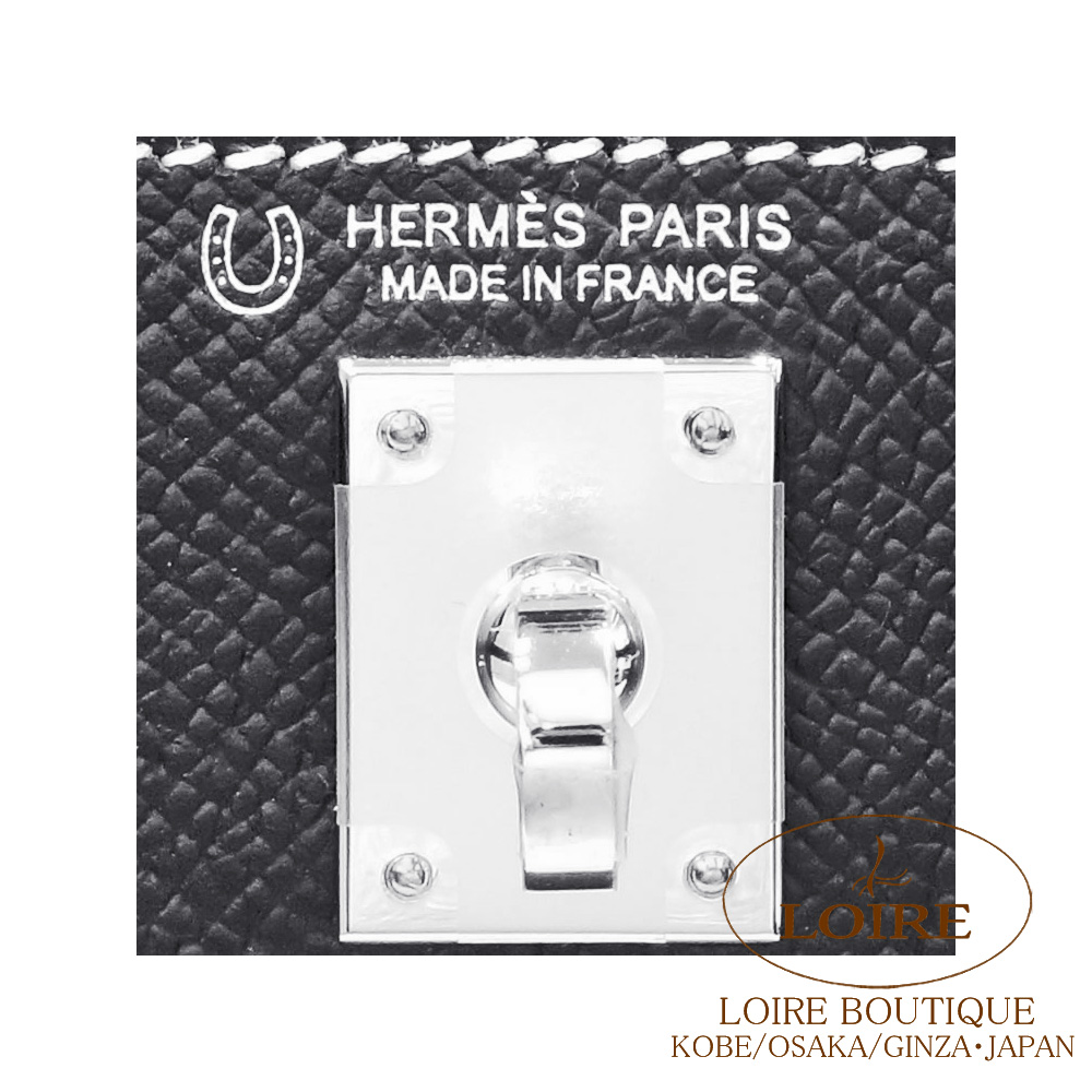 エルメス<br>ケリーミニ2<br>パーソナル<br>クロ×グリペール(シロ