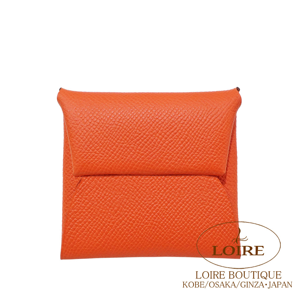 未使用級】HERMES ルヴァンキャトル トリヨン コインケース オレンジ 