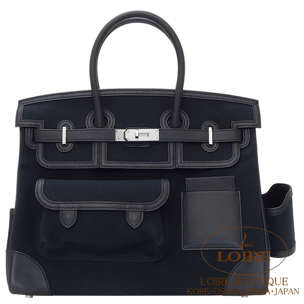 エルメス<br>バーキン 35cm<br>カーゴ<br>クロ<br>トワルゴエラン×スイフト<br>シルバー金具　